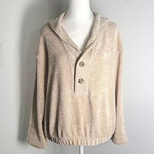 Chelsea & Theodore Camel Heather Pullover Sweater, Size Large